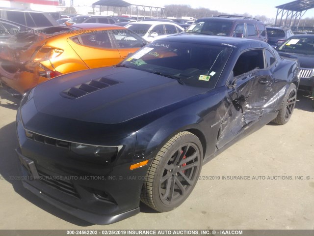 2G1FT1EW3E9128162 - 2014 CHEVROLET CAMARO 2SS BLACK photo 2