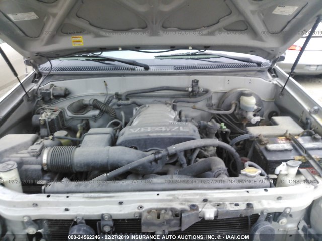 5TBBT44133S382867 - 2003 TOYOTA TUNDRA ACCESS CAB SR5 SILVER photo 10