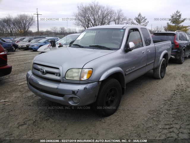 5TBBT44133S382867 - 2003 TOYOTA TUNDRA ACCESS CAB SR5 SILVER photo 2