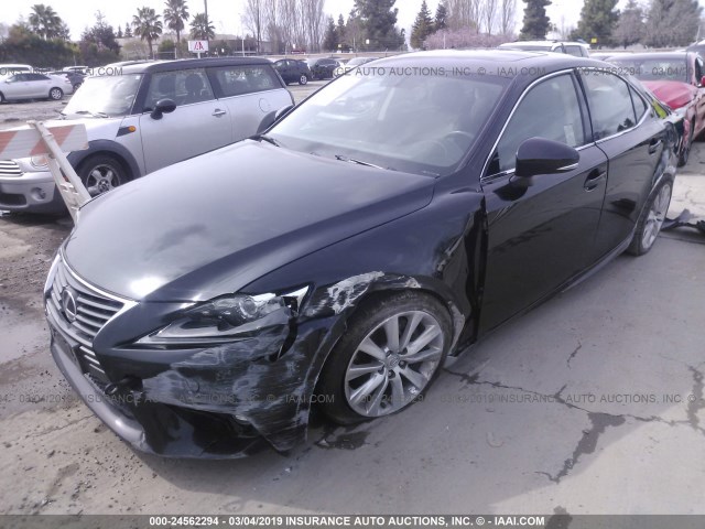 JTHBF1D20F5052599 - 2015 LEXUS IS 250 BLACK photo 2