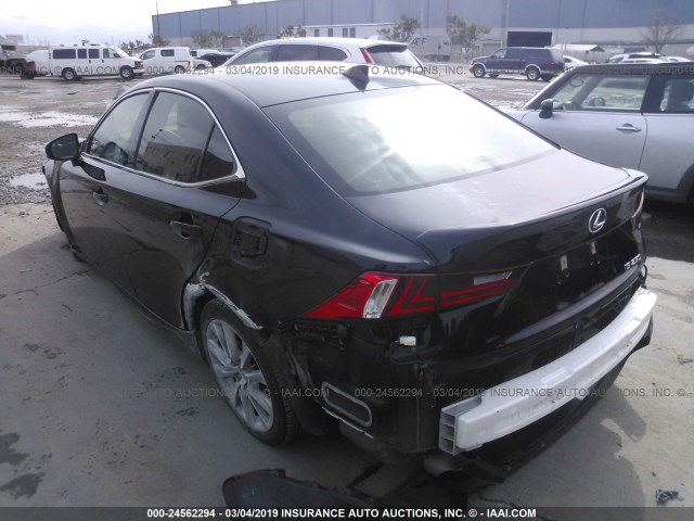 JTHBF1D20F5052599 - 2015 LEXUS IS 250 BLACK photo 3