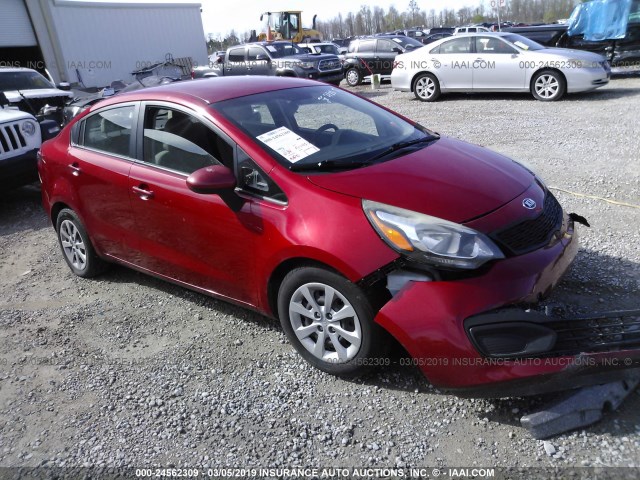 KNADM4A38F6478398 - 2015 KIA RIO LX RED photo 1