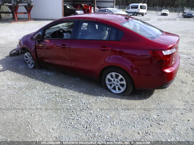 KNADM4A38F6478398 - 2015 KIA RIO LX RED photo 3