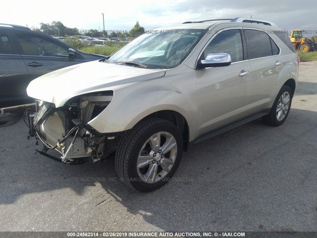 2GNFLGE30D6408855 - 2013 CHEVROLET EQUINOX LTZ GOLD photo 2