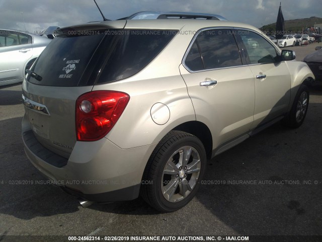 2GNFLGE30D6408855 - 2013 CHEVROLET EQUINOX LTZ GOLD photo 4