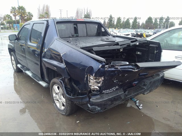 5FPYK1F51EB014155 - 2014 HONDA RIDGELINE RTL BLUE photo 3