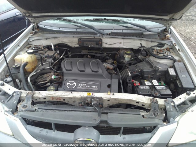 4F2CZ96174KM18654 - 2004 MAZDA TRIBUTE ES 银色 照片 10