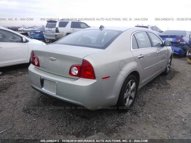 1G1ZC5E08CF344612 - 2012 CHEVROLET MALIBU 1LT თაფლისფერი ფოტო 4