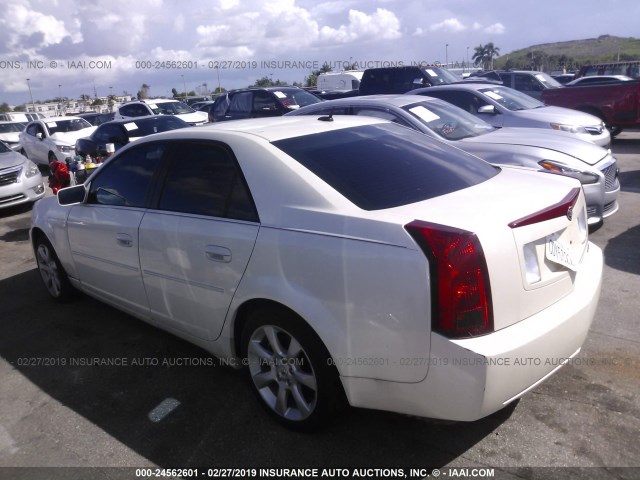 1G6DP577260126756 - 2006 CADILLAC CTS HI FEATURE V6 WHITE photo 3