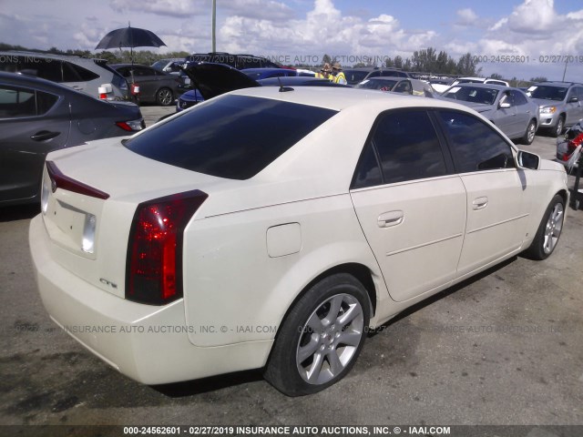 1G6DP577260126756 - 2006 CADILLAC CTS HI FEATURE V6 WHITE photo 4