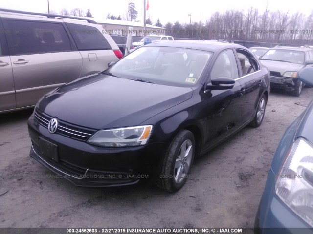 3VWLL7AJ4DM366077 - 2013 VOLKSWAGEN JETTA TDI BLACK photo 2