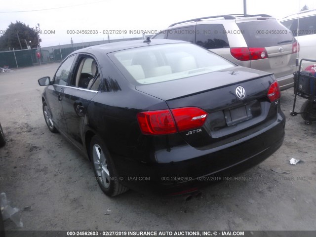 3VWLL7AJ4DM366077 - 2013 VOLKSWAGEN JETTA TDI BLACK photo 3