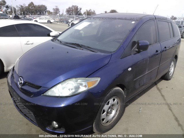 JM1CR29L460113468 - 2006 MAZDA 5 BLUE photo 2