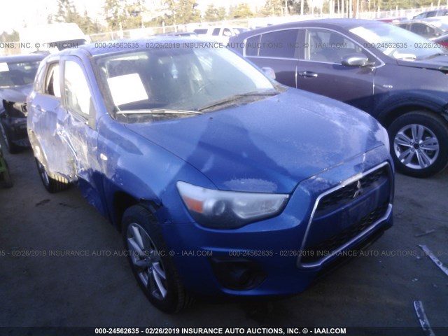 4A4AP3AU0FE013306 - 2015 MITSUBISHI OUTLANDER SPORT ES BLUE photo 1