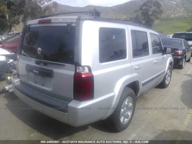 1J8HH48K17C646030 - 2007 JEEP COMMANDER SILVER photo 4