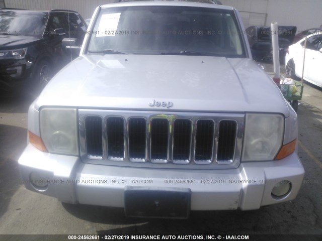 1J8HH48K17C646030 - 2007 JEEP COMMANDER SILVER photo 6