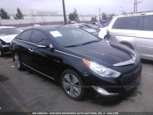 KMHEC4A40DA100102 - 2013 HYUNDAI SONATA HYBRID BLACK photo 1