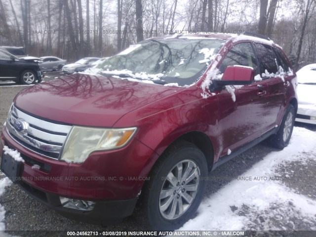 2FMDK49C77BA48731 - 2007 FORD EDGE SEL PLUS RED photo 2