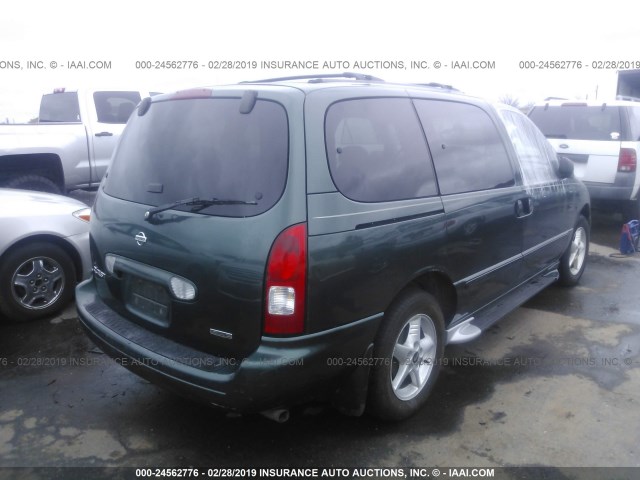 4N2ZN17T81D804617 - 2001 NISSAN QUEST GLE GREEN photo 4