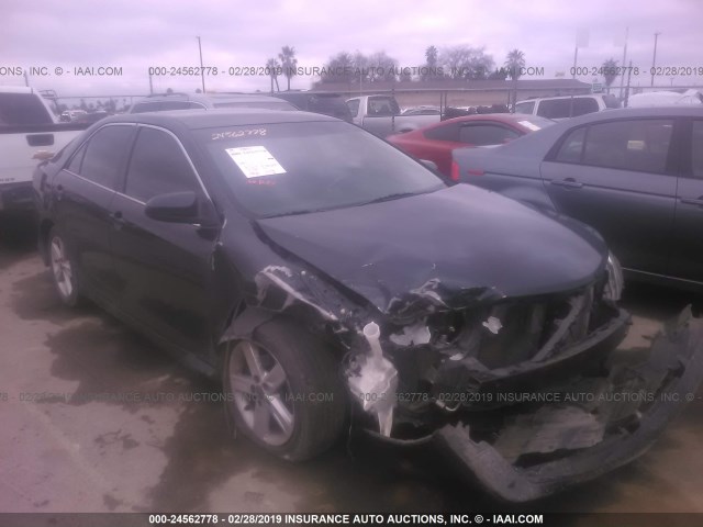 4T1BF1FK4CU185636 - 2012 TOYOTA CAMRY SE/LE/XLE BLACK photo 1