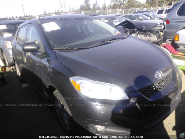 2T1KU40E39C047087 - 2009 TOYOTA COROLLA MATRIX  BLACK photo 1