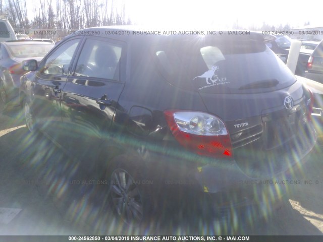 2T1KU40E39C047087 - 2009 TOYOTA COROLLA MATRIX  BLACK photo 3