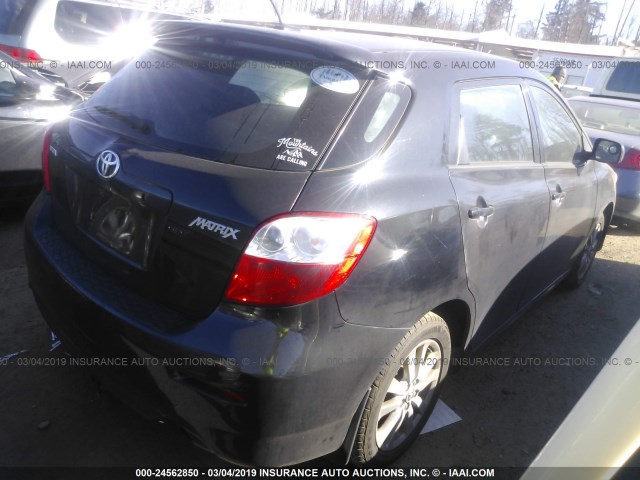 2T1KU40E39C047087 - 2009 TOYOTA COROLLA MATRIX  BLACK photo 4