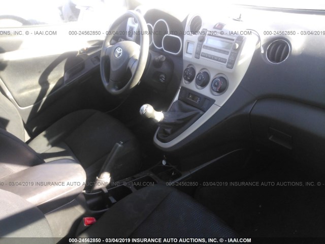 2T1KU40E39C047087 - 2009 TOYOTA COROLLA MATRIX  BLACK photo 5
