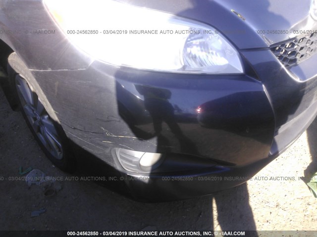 2T1KU40E39C047087 - 2009 TOYOTA COROLLA MATRIX  BLACK photo 6