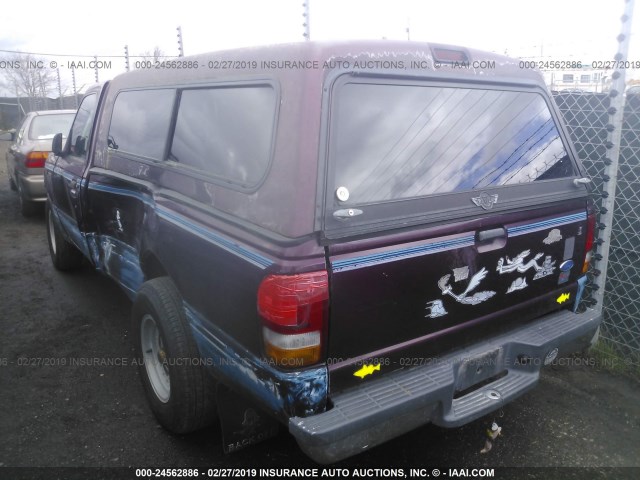 1FTCR10U8PTA48074 - 1993 FORD RANGER PURPLE photo 3