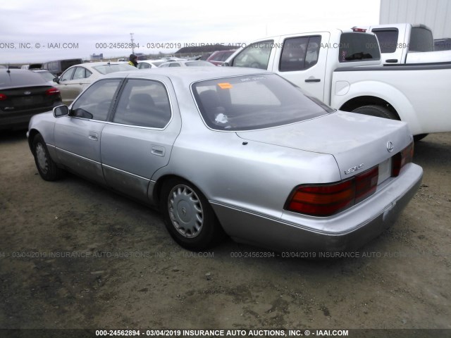 JT8UF11E0N0112531 - 1992 LEXUS LS 400 SILVER photo 3