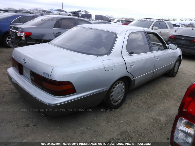 JT8UF11E0N0112531 - 1992 LEXUS LS 400 SILVER photo 4