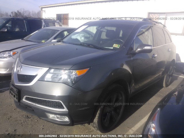 2HNYD2H33CH514260 - 2012 ACURA MDX TECHNOLOGY BLACK photo 2