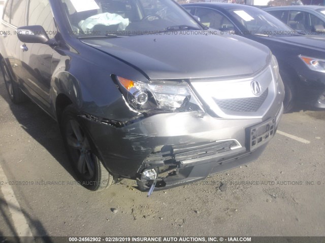 2HNYD2H33CH514260 - 2012 ACURA MDX TECHNOLOGY BLACK photo 6