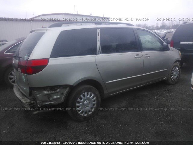 5TDZA23C25S328787 - 2005 TOYOTA SIENNA CE/LE SILVER photo 4