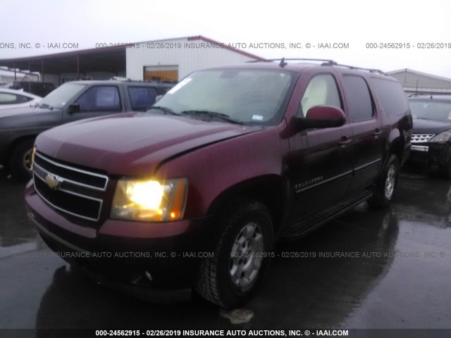 3GNFK16348G300277 - 2008 CHEVROLET SUBURBAN K1500 LS MAROON photo 2