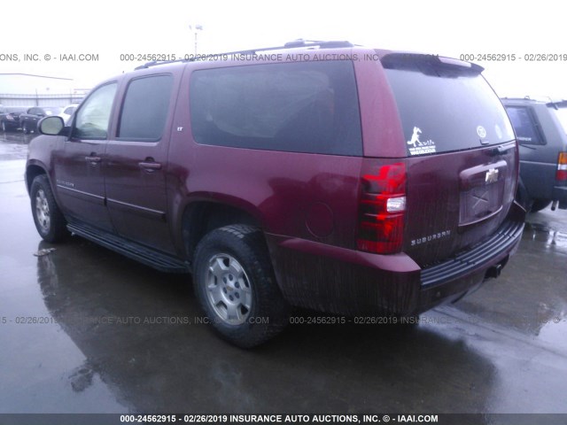 3GNFK16348G300277 - 2008 CHEVROLET SUBURBAN K1500 LS MAROON photo 3