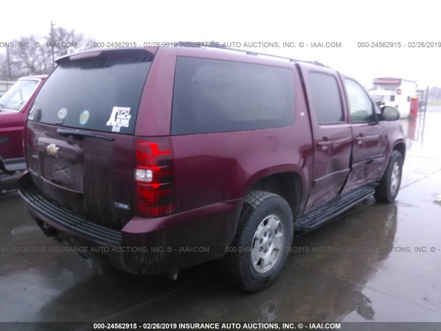 3GNFK16348G300277 - 2008 CHEVROLET SUBURBAN K1500 LS MAROON photo 4