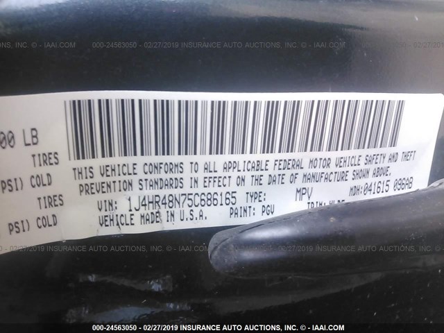 1J4HR48N75C686165 - 2005 JEEP GRAND CHEROKEE LAREDO/COLUMBIA/FREEDOM 绿色 照片 9