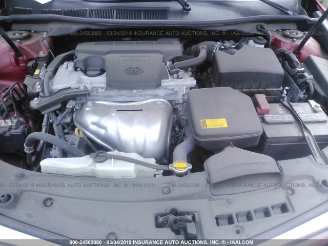 4T4BF1FK5ER369508 - 2014 TOYOTA CAMRY L/SE/LE/XLE 红色 照片 10