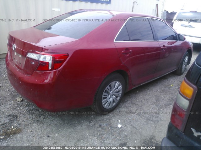 4T4BF1FK5ER369508 - 2014 TOYOTA CAMRY L/SE/LE/XLE 红色 照片 4