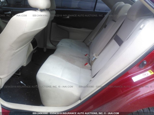 4T4BF1FK5ER369508 - 2014 TOYOTA CAMRY L/SE/LE/XLE 红色 照片 8