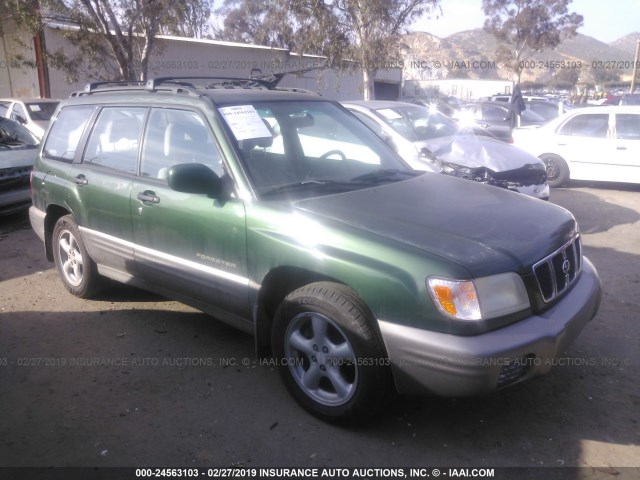 JF1SF65582G727871 - 2002 SUBARU FORESTER S GREEN photo 1