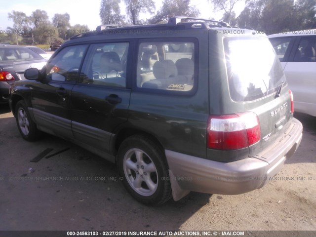 JF1SF65582G727871 - 2002 SUBARU FORESTER S GREEN photo 3