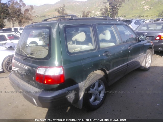 JF1SF65582G727871 - 2002 SUBARU FORESTER S GREEN photo 4