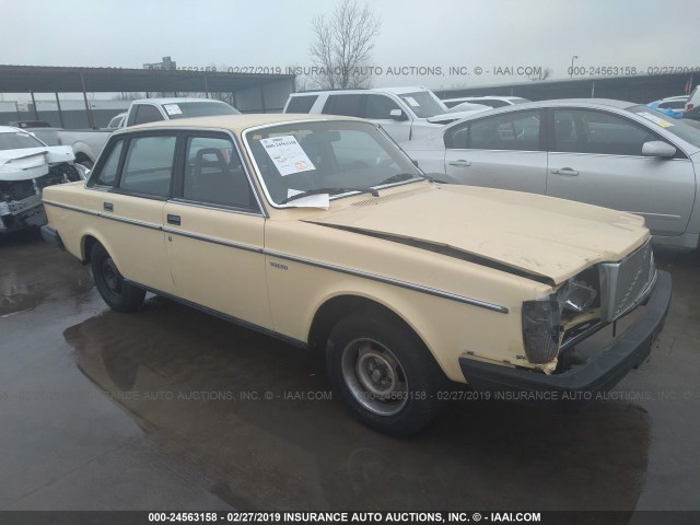 YV1AX8848E1068645 - 1984 VOLVO 244 DL/GL YELLOW photo 1