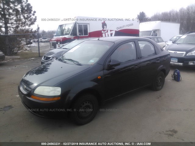 KL1TD52644B211767 - 2004 CHEVROLET AVEO BLACK photo 2