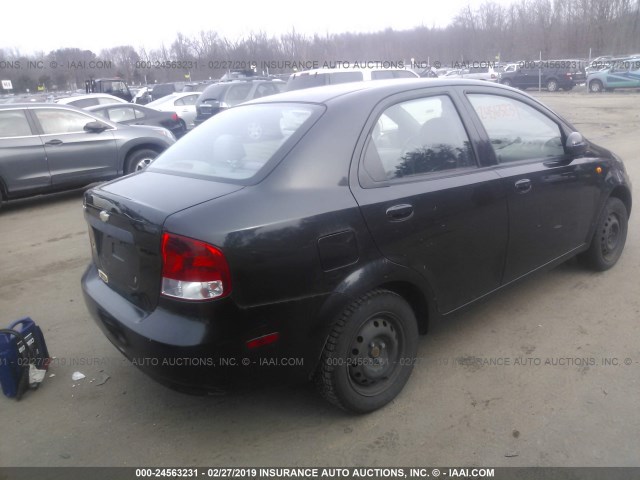 KL1TD52644B211767 - 2004 CHEVROLET AVEO BLACK photo 4