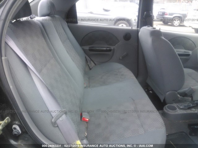 KL1TD52644B211767 - 2004 CHEVROLET AVEO BLACK photo 8