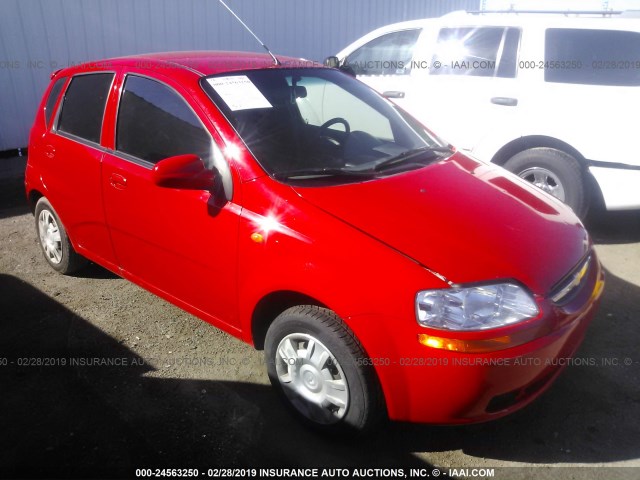 KL1TD62614B181097 - 2004 CHEVROLET AVEO RED photo 1